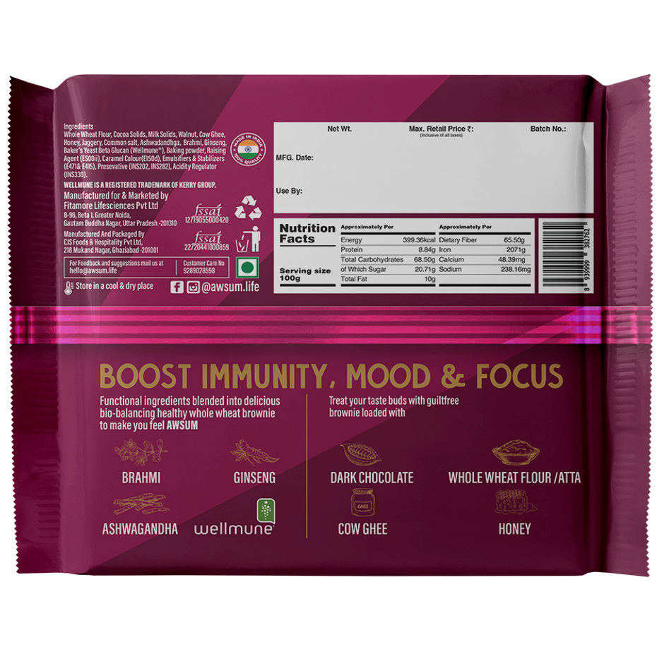 Awsum Better Bakes Walnut Brownie Combo